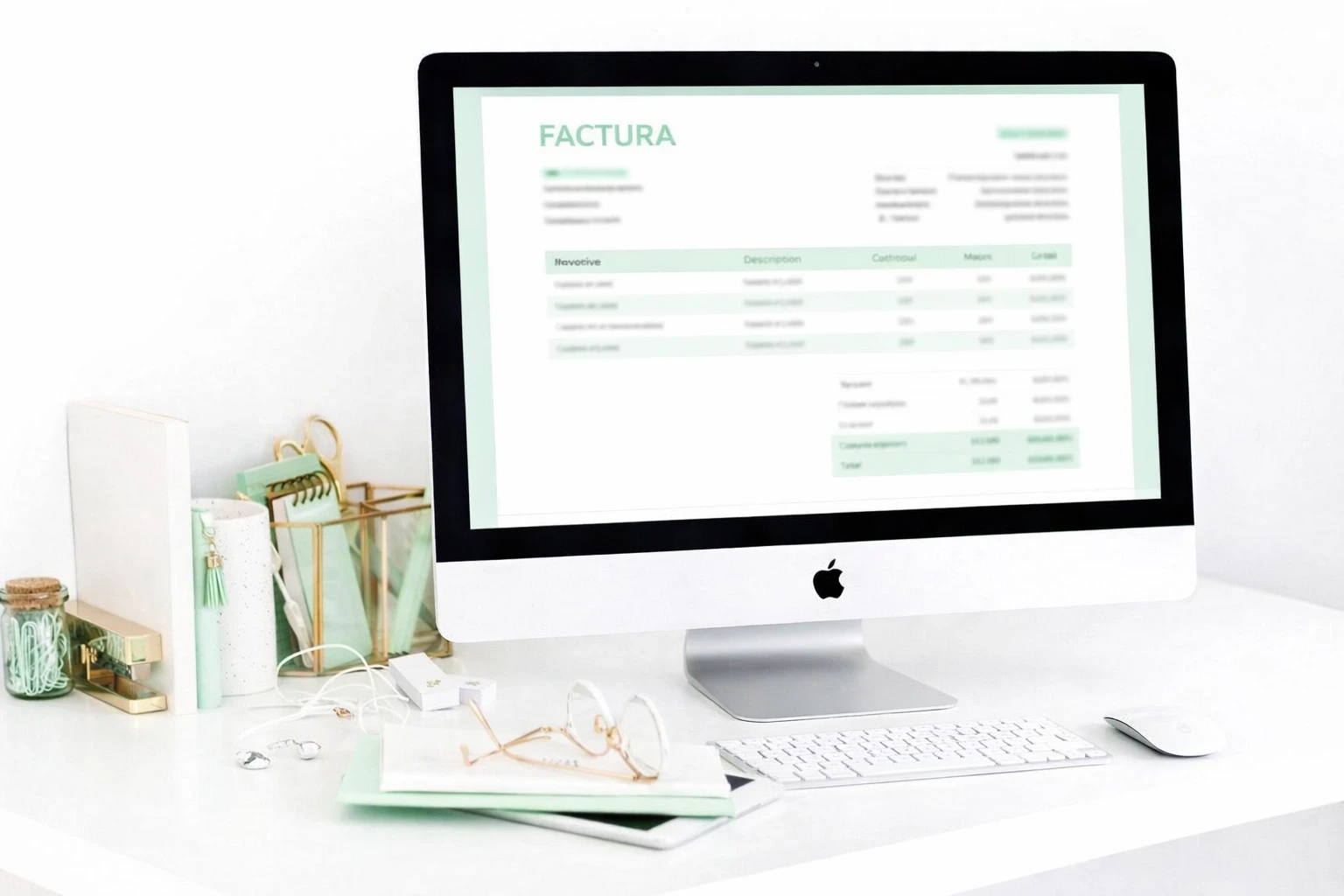 Programa de facturación y adaptación a VeriFactu | Mi Secretaria Plus Escritorio con programa de facturación adaptado a VeriFactu para la gestión de empresas.